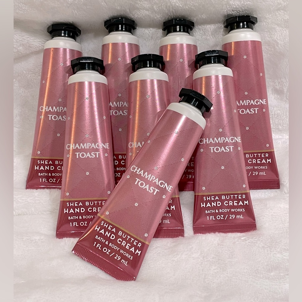 8pcs Champagne Toast 1oz Travel Size Shea Butter Hand Cream Bath and Body Works